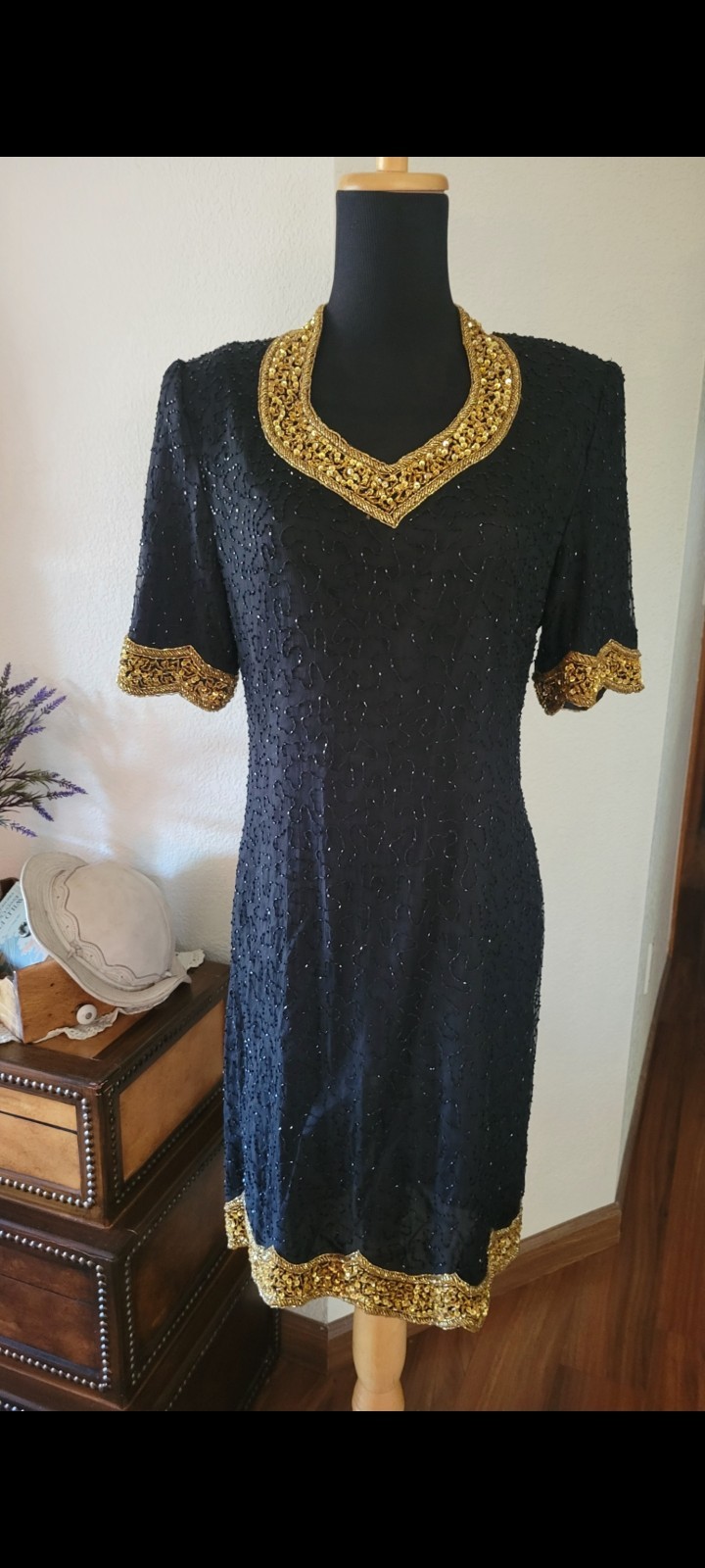 Vintage “Royal Feelings” Sequined Dress – Sz M