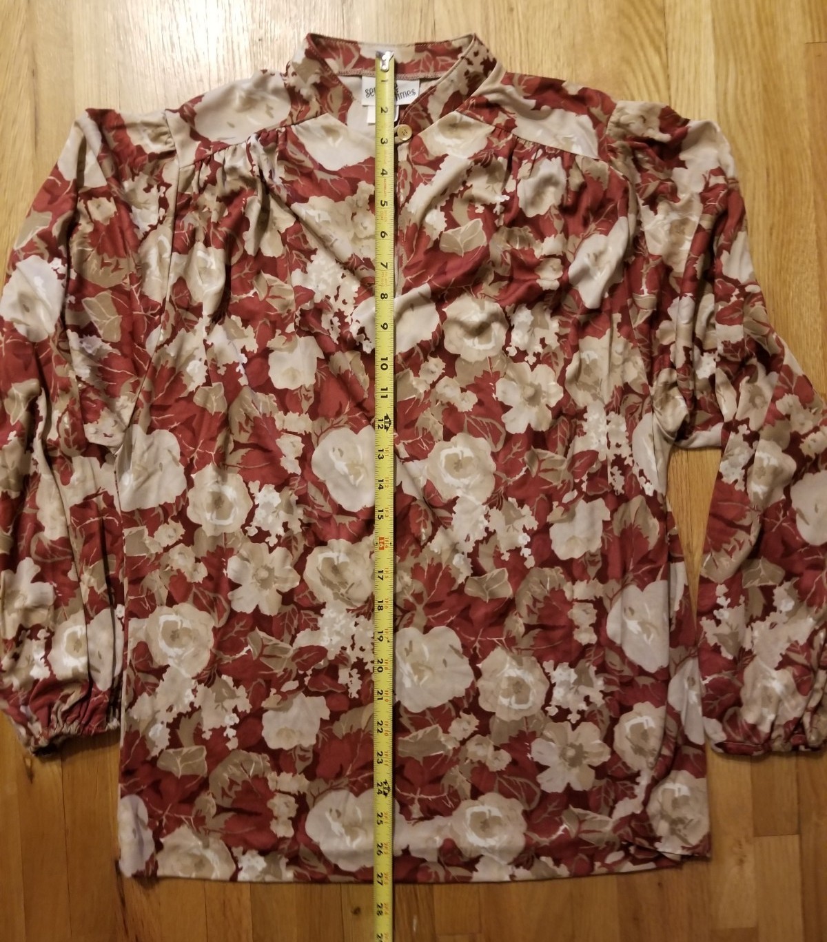 NOS Vintage 1970s SEPARATE TIMES Womens Polyester Belted Top & Pant Set L /16