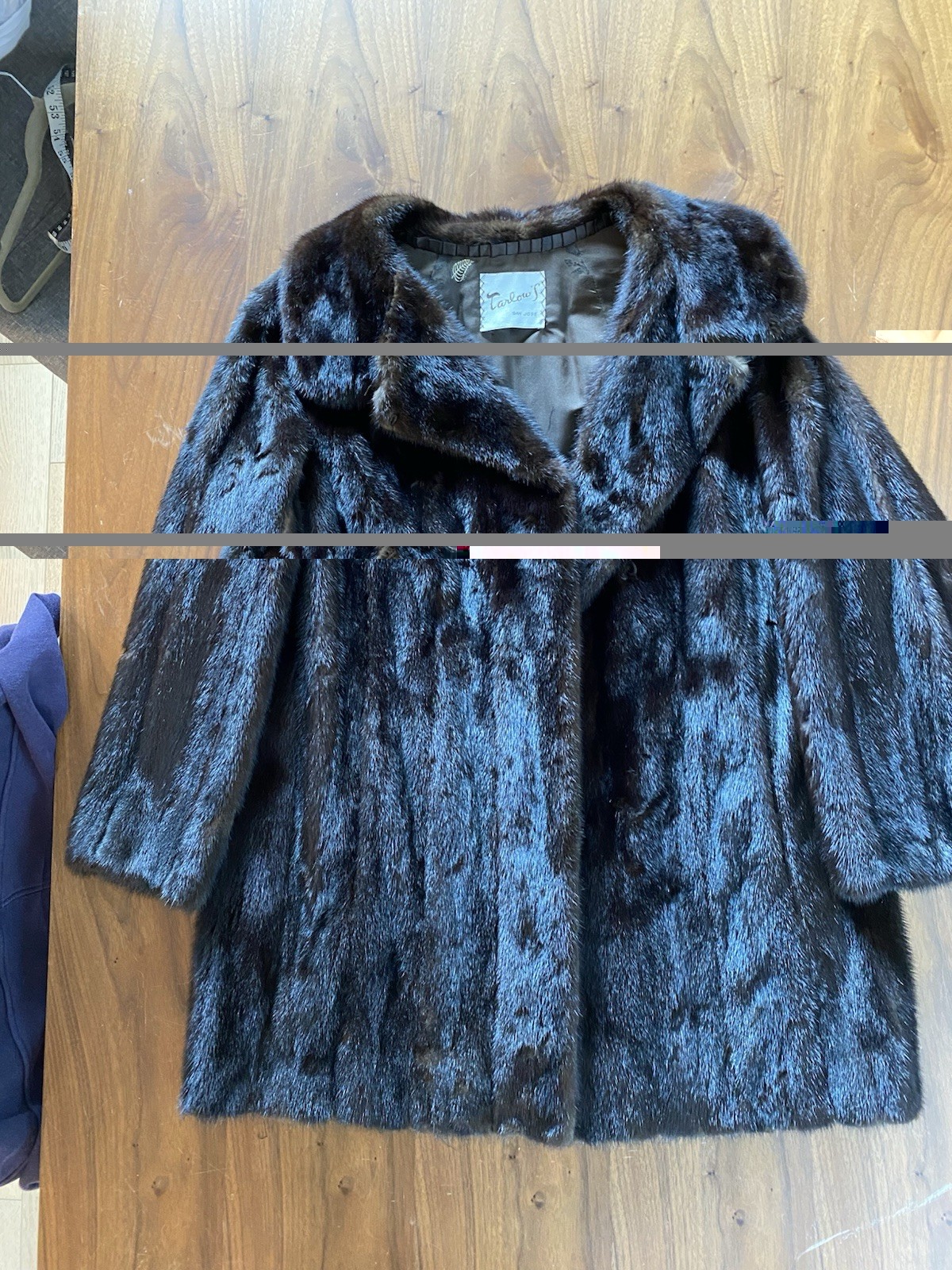 VTG TARLOWS SAN JOSE GENUINE BROWN MINK FUR Jacket
