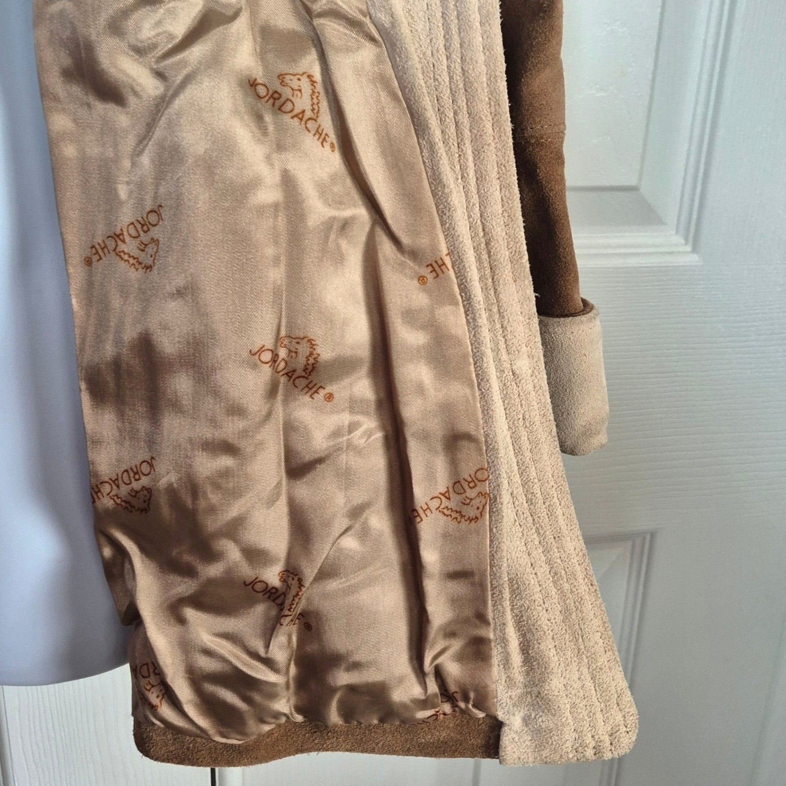 Vintage Jordache brown tan leather suede jacket women’s