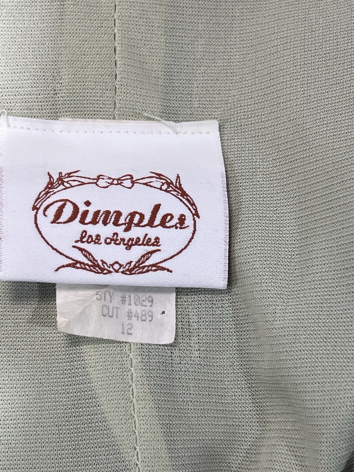 VTG Dimples 80’s Olive Green Velvet A Line Maxi Formal Dress Women’s Sz 12 USA