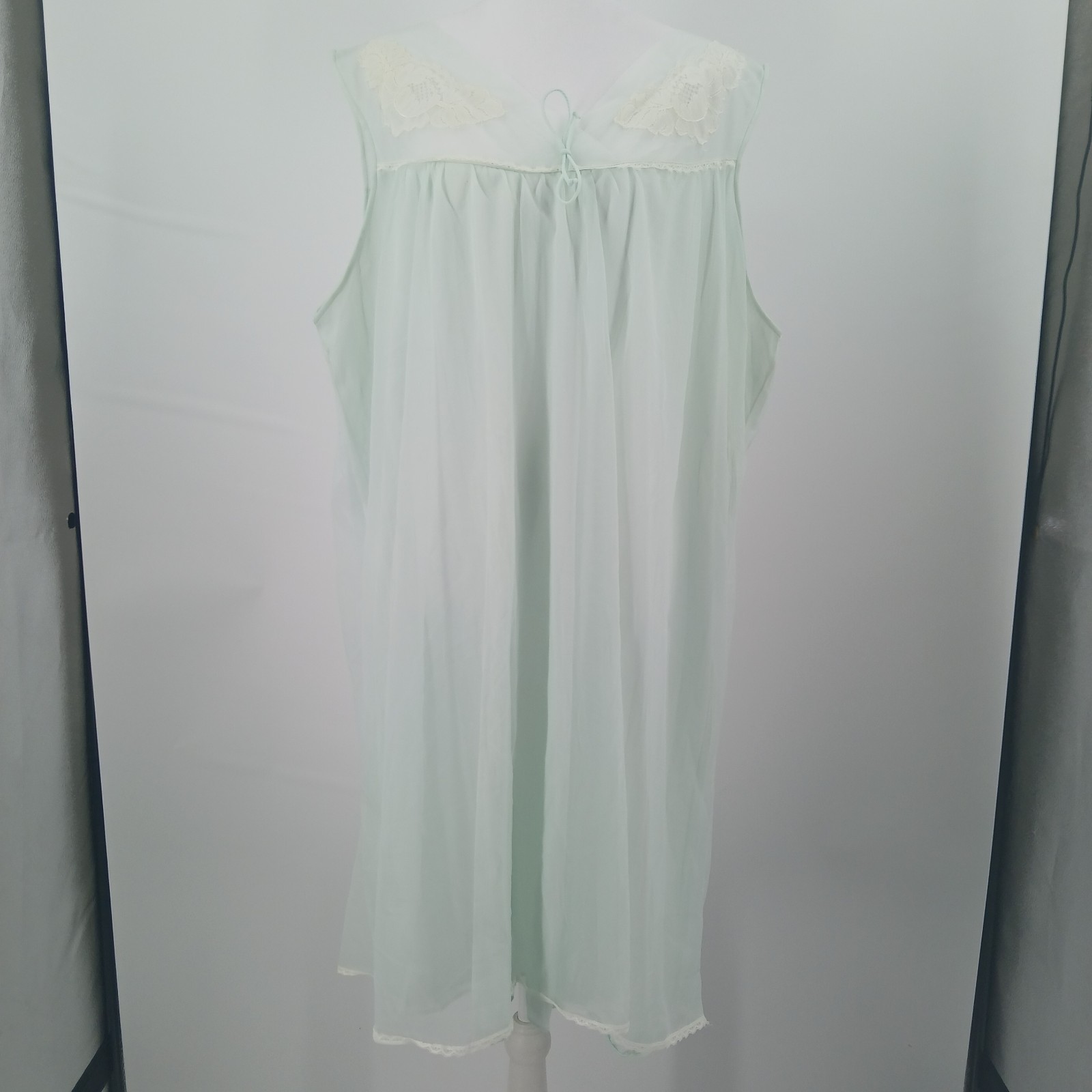 Vintage Lisette Nightgown Womens 1X Mint Green Soft Girl Coquette Aesthetic