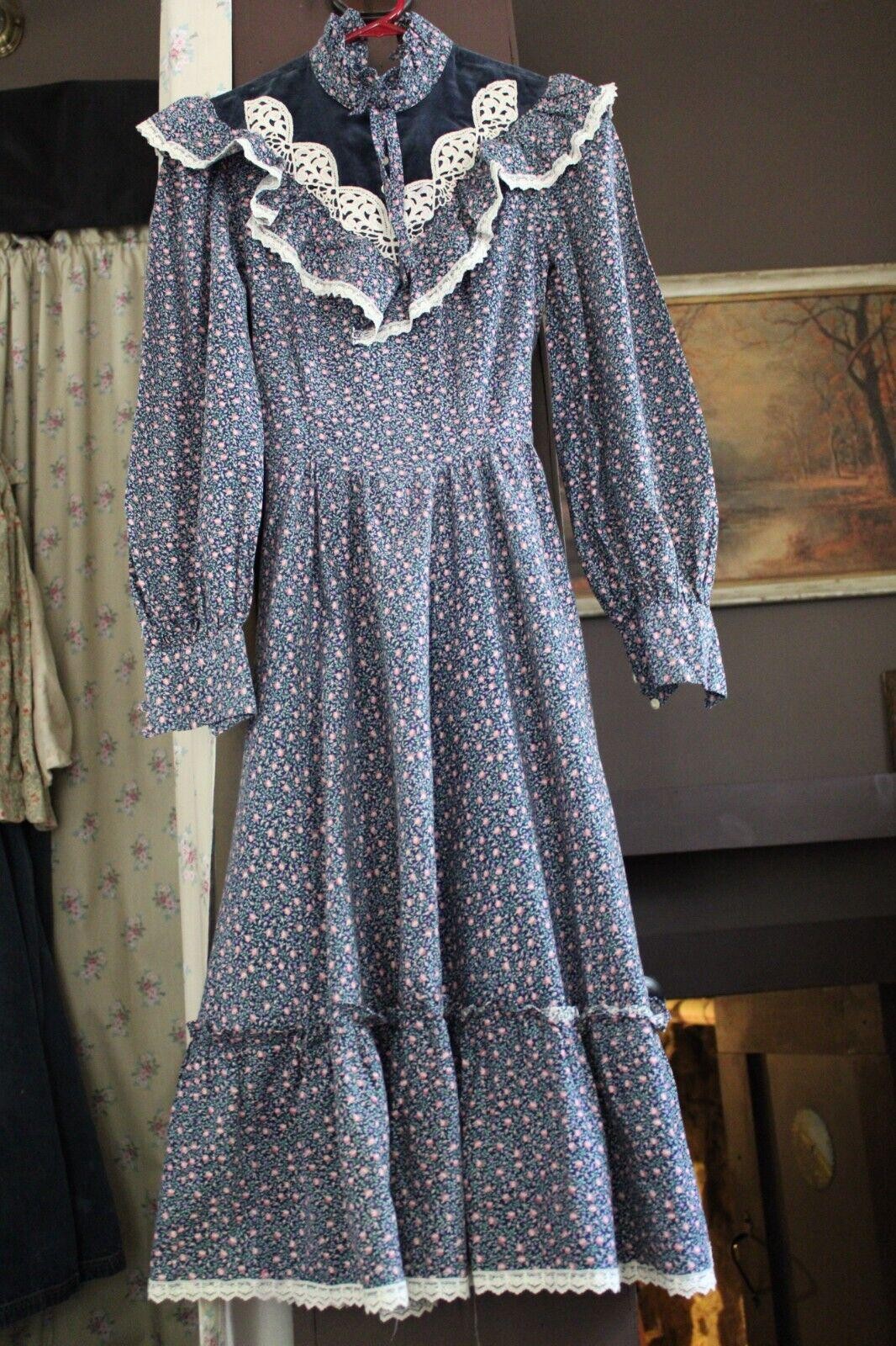 Beautiful Gunne Sax Vtg Clothing Lot 2 Dresses, Peplum Boho Floral, Prairie Midi