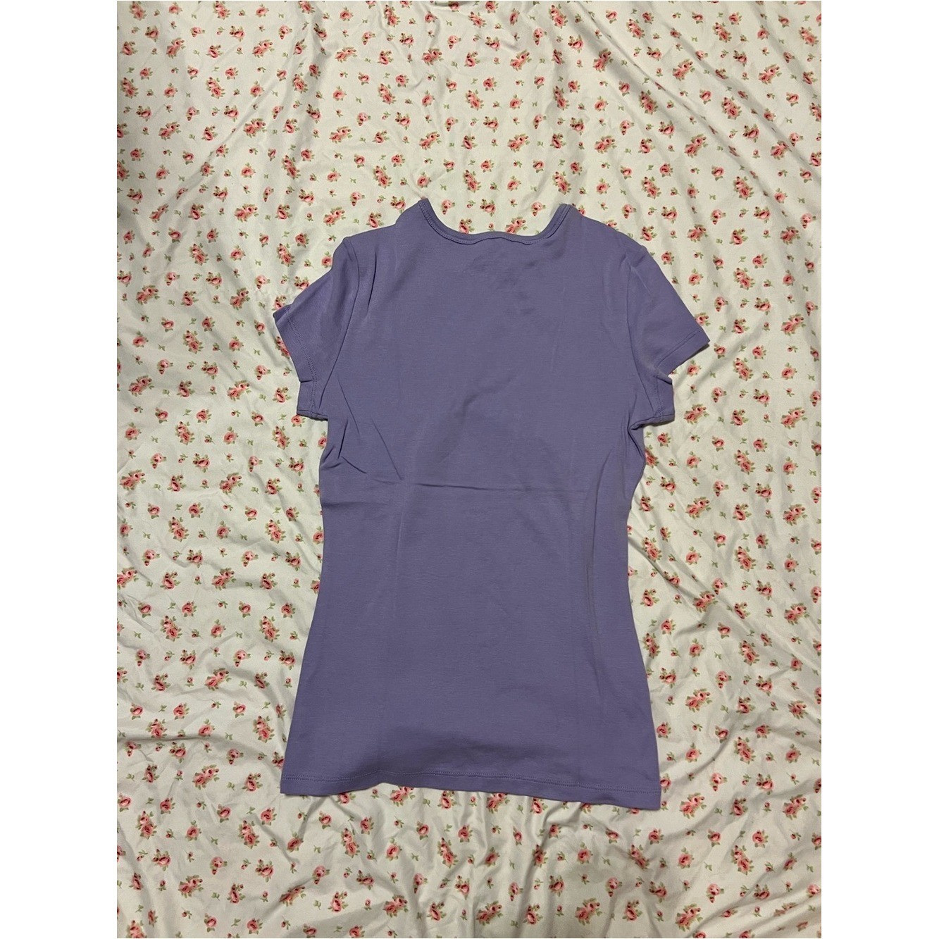 vintage purple full length cap sleeve baby tee