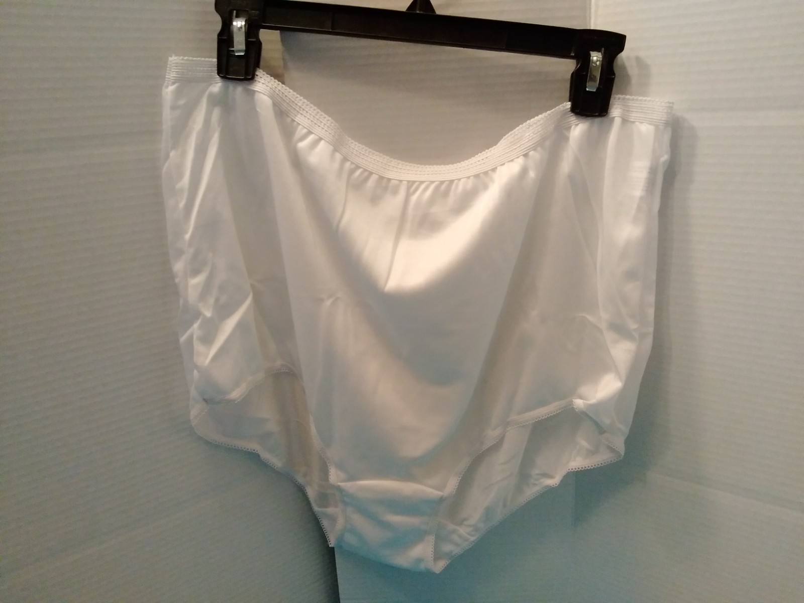 Panties Vintage Sears White Sheer Silky Grannie Underwear Briefs SZ 9 Hips 43-44