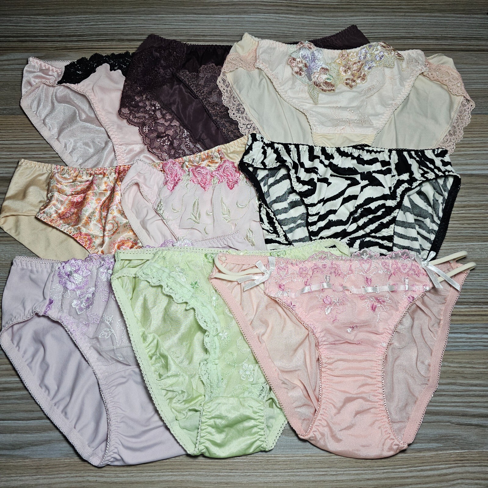 9 Pair Vintage Panties Nylon Cotton Spandex Sissy Briefs Size Small Hip 32-36″