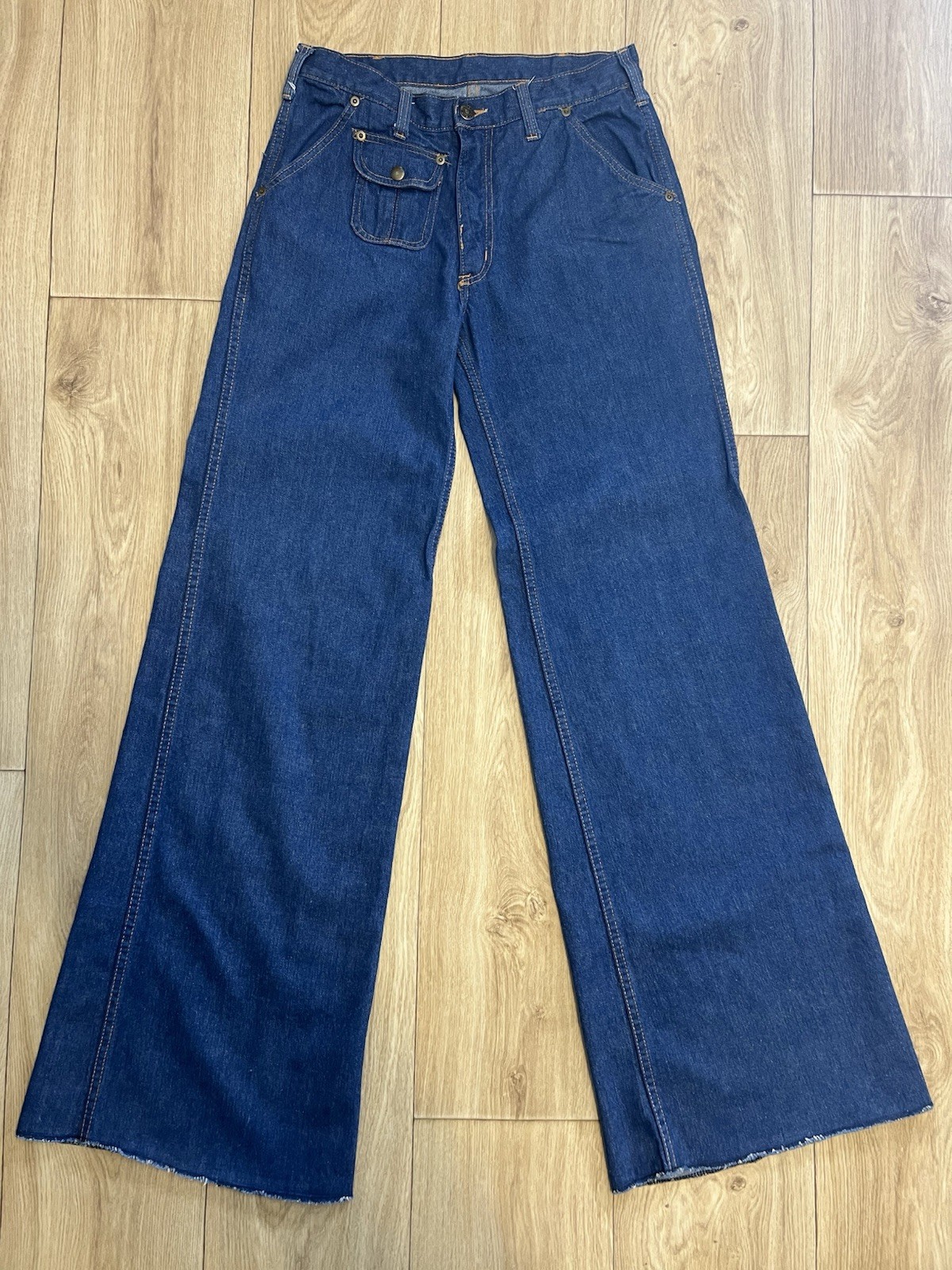 Vintage 70s 80s Vanderbilt Flared Bell Bottom Denim Jeans (28×34.5) Hong Kong