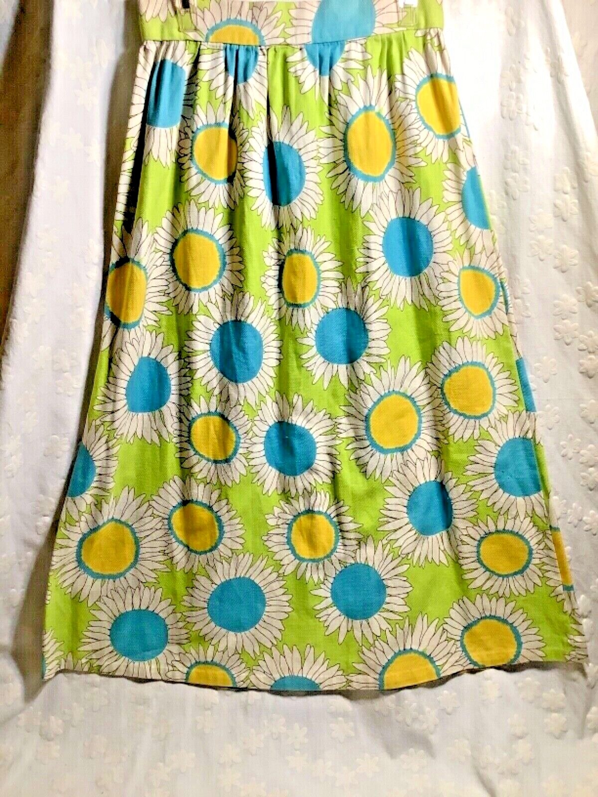 60s Vintage Pop Art Sunflower Skirt Rare Vintage Fabric U.S. Domestic Shipp Only