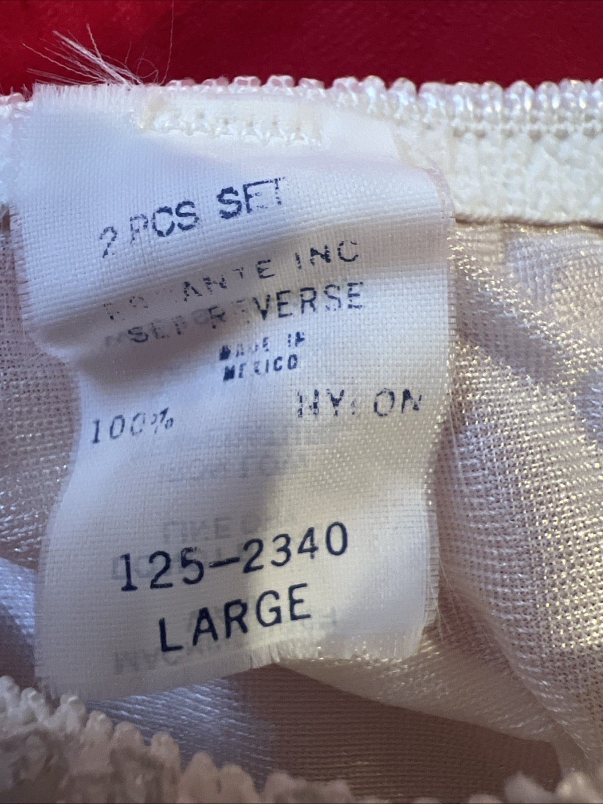 Vtg Escante String Bikini Panties Medium Nylon Sissy White Mexico 1990’s Large