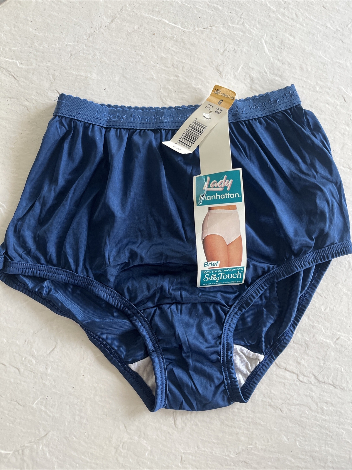 Vtg Lady Manhattan Sz 6 Silky Soft Glossy Nylon Granny Panties Sissy Domed NWOT