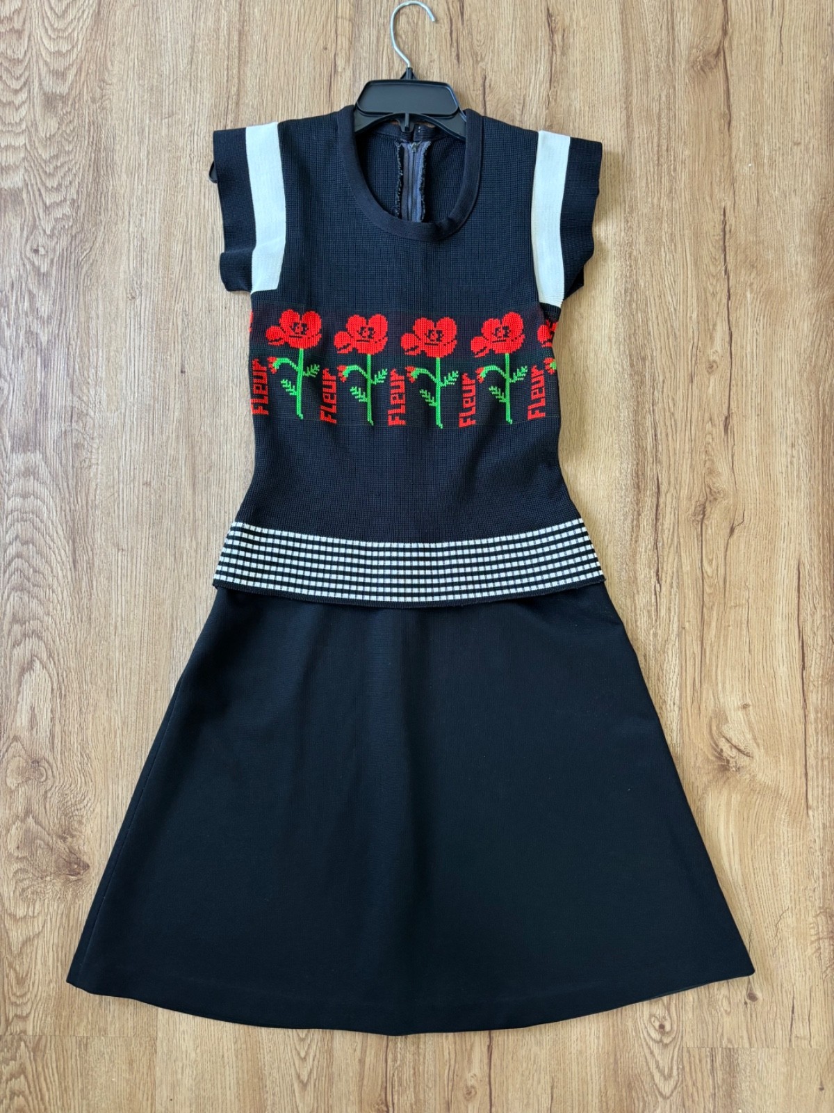 Vintage Knit Dress Black