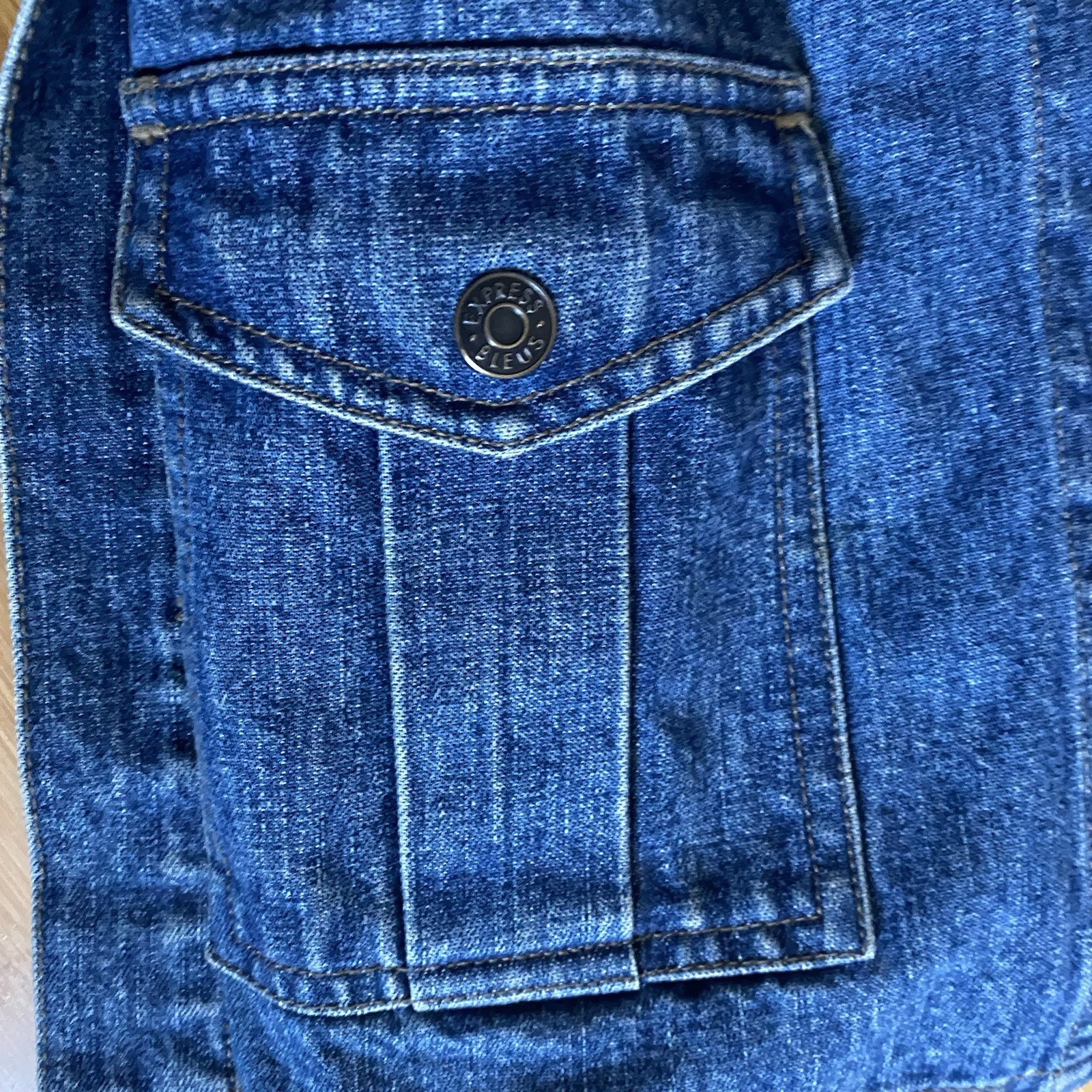 Express Bleus Belted Denim Jacket 100% Cotton Size S Y2K Utility Hong Kong VTG