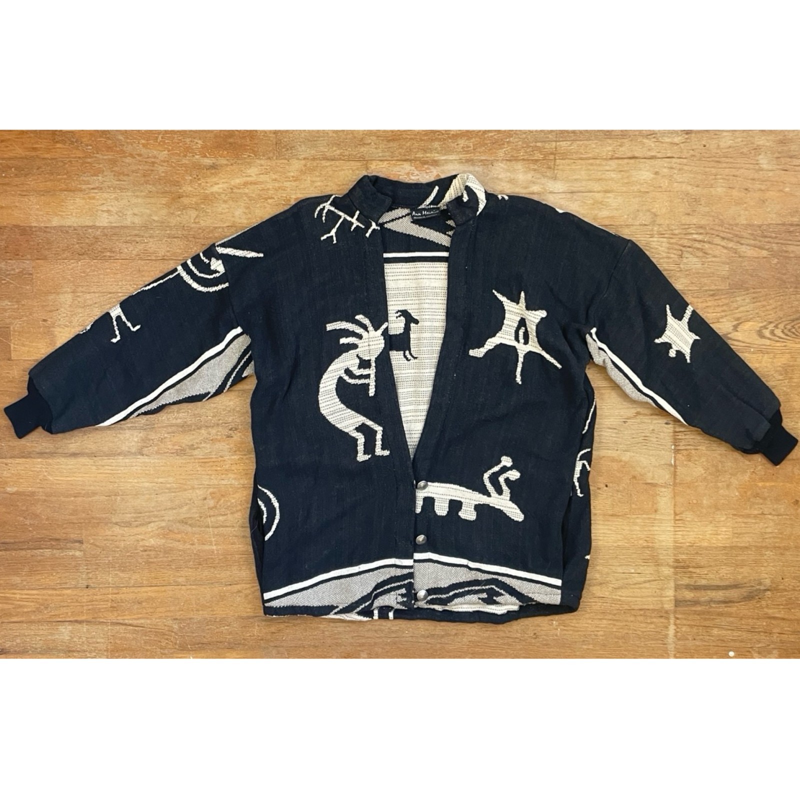 Vintage Southwestern Tapestry Jacket Oversize XL/1X 1990s Woven Cotton