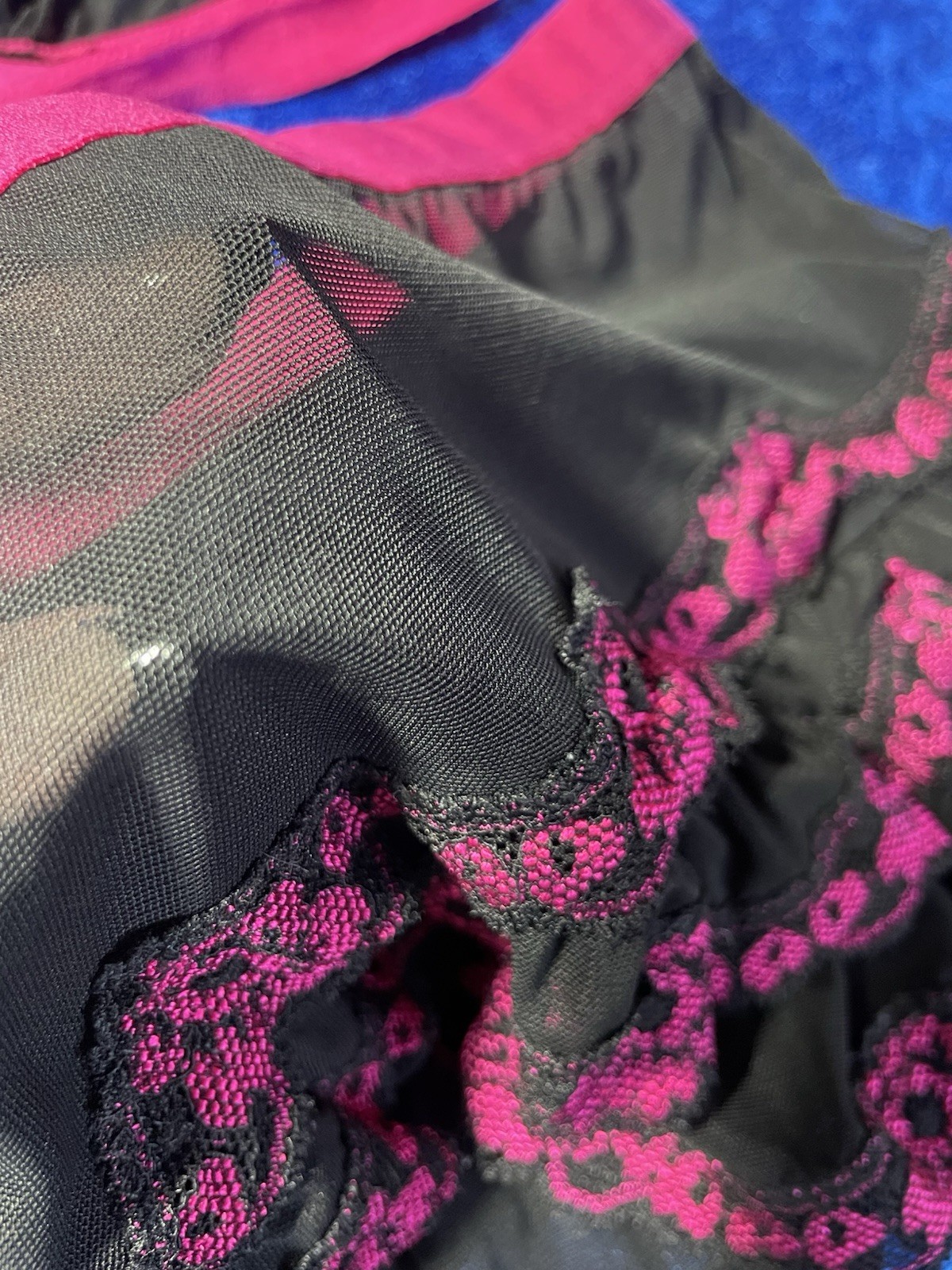 Seven Til Midnight Mesh Lingerie Stripper Outfit Skirt Bralette L/XL *Read Desc*