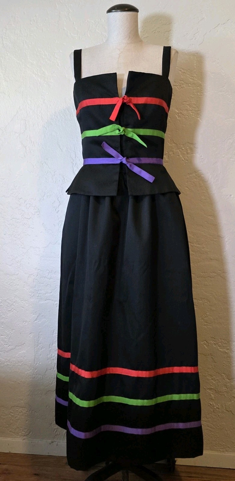 S RARE Vintage Anthony Muto American Designer 2 PC Vintage Skirt Set Beautiful