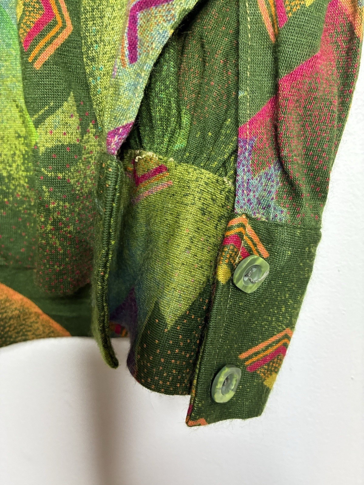 Vintage 1970’s Adrienne Lemaux Pullover Blouse Made In France US Women’s Size 8
