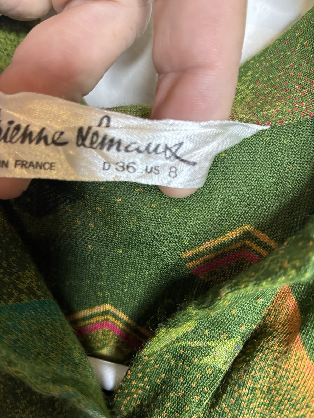 Vintage 1970’s Adrienne Lemaux Pullover Blouse Made In France US Women’s Size 8