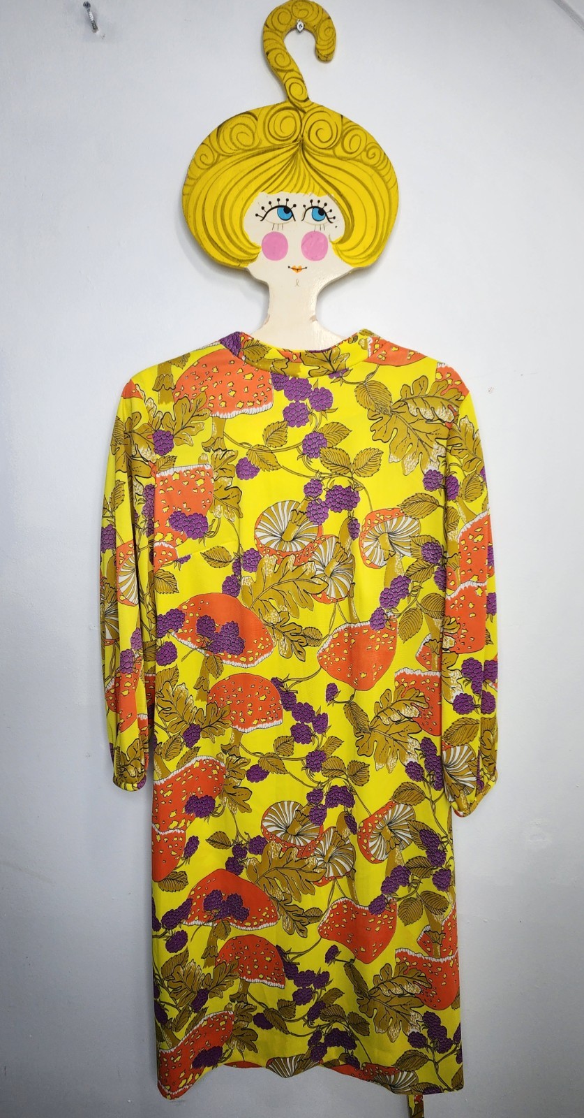 Mushroom Betty Hartford Dress 1960’s True Vintage Hippie Twiggy Mod 60’s Clothes