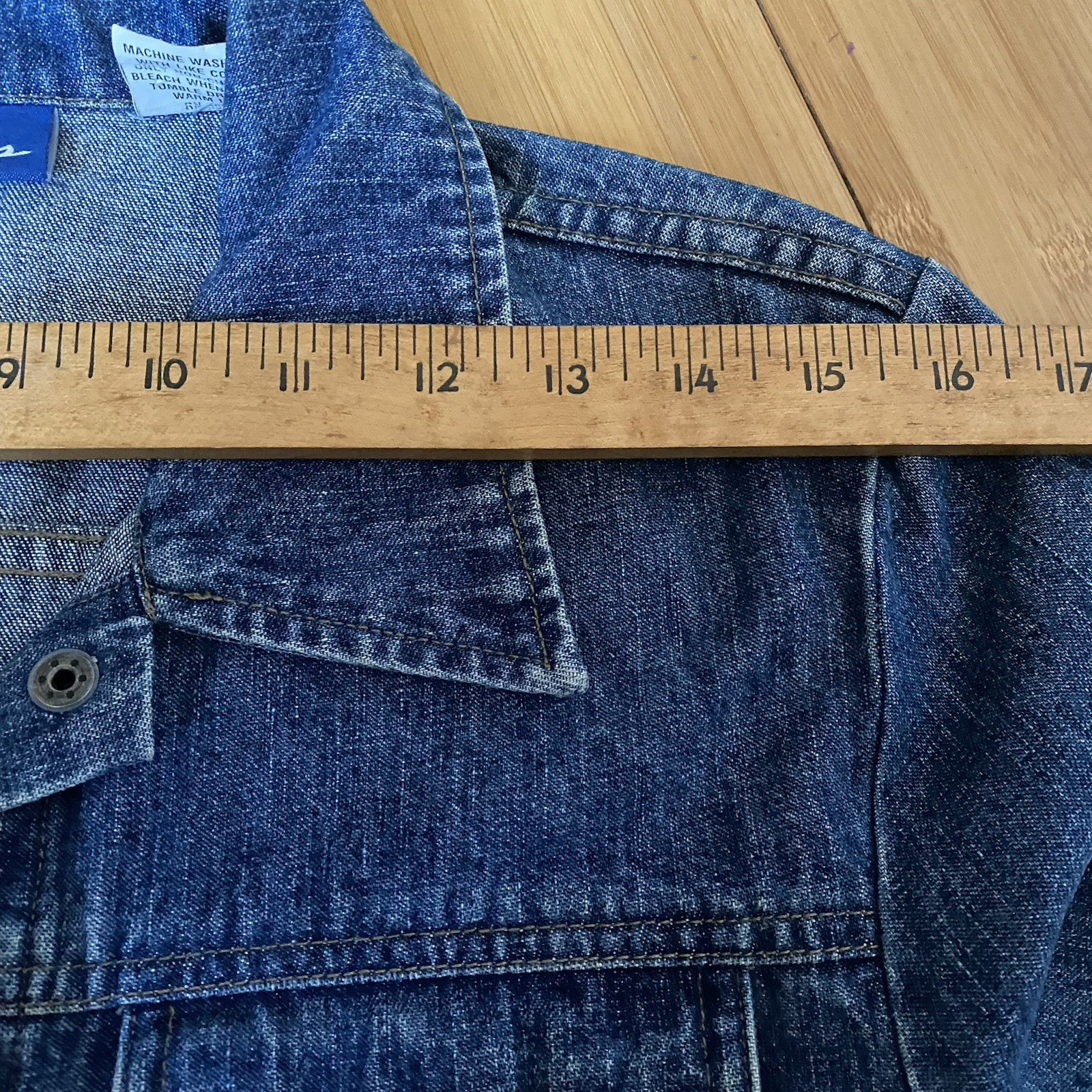 Express Bleus Belted Denim Jacket 100% Cotton Size S Y2K Utility Hong Kong VTG
