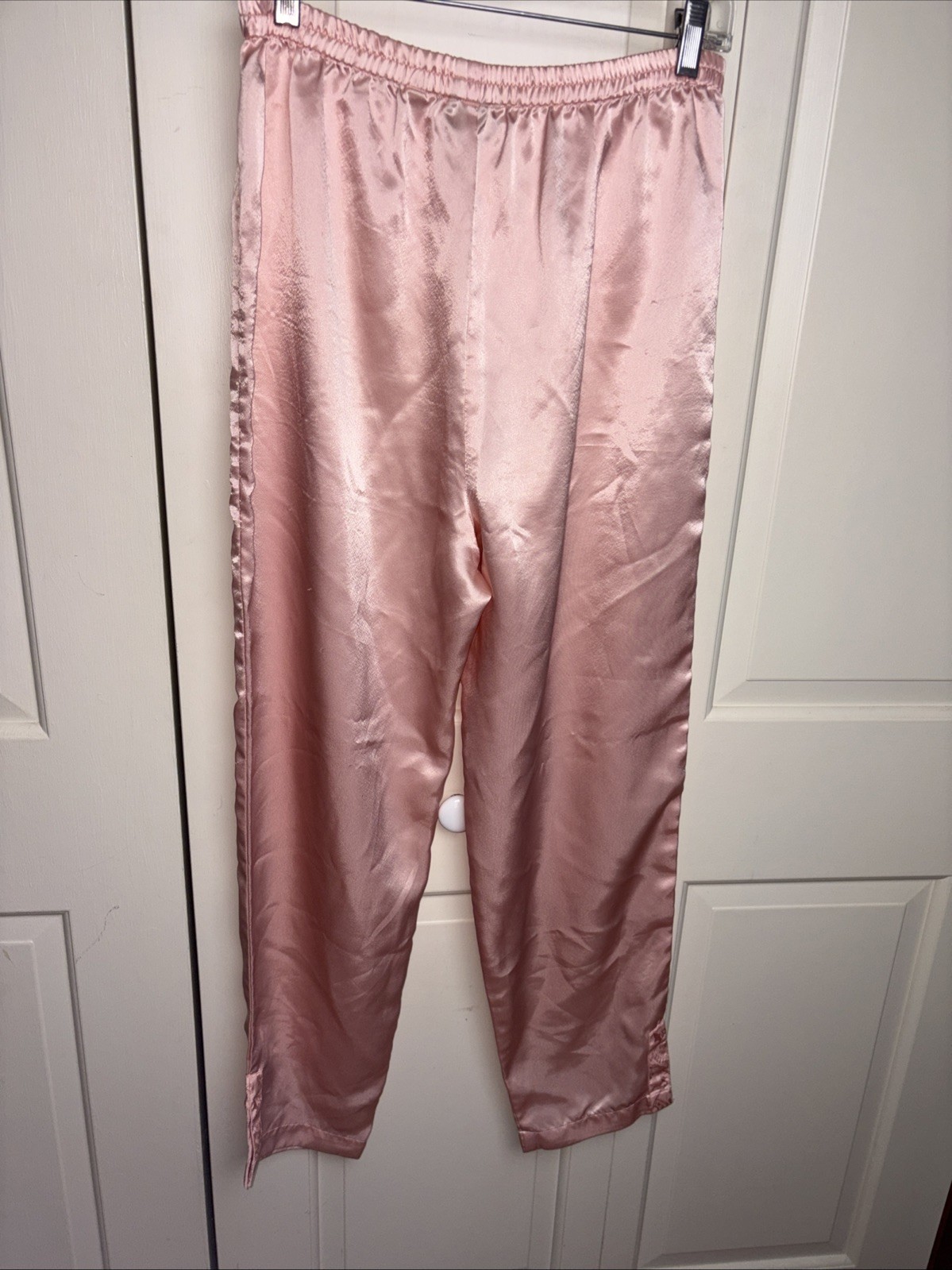 Vintage Victoria’s Secret Gold Label 2 Pc Pajama Sleepwear Set Medium pink Satin