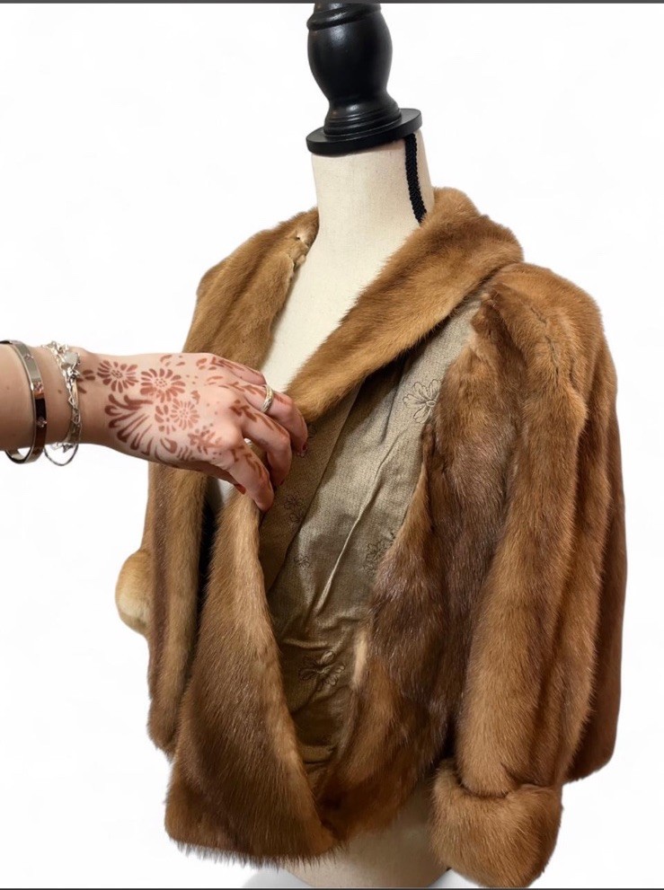 Autumn Haze Brown Mink Fur Jacket – Fur Material, Regular Size Type