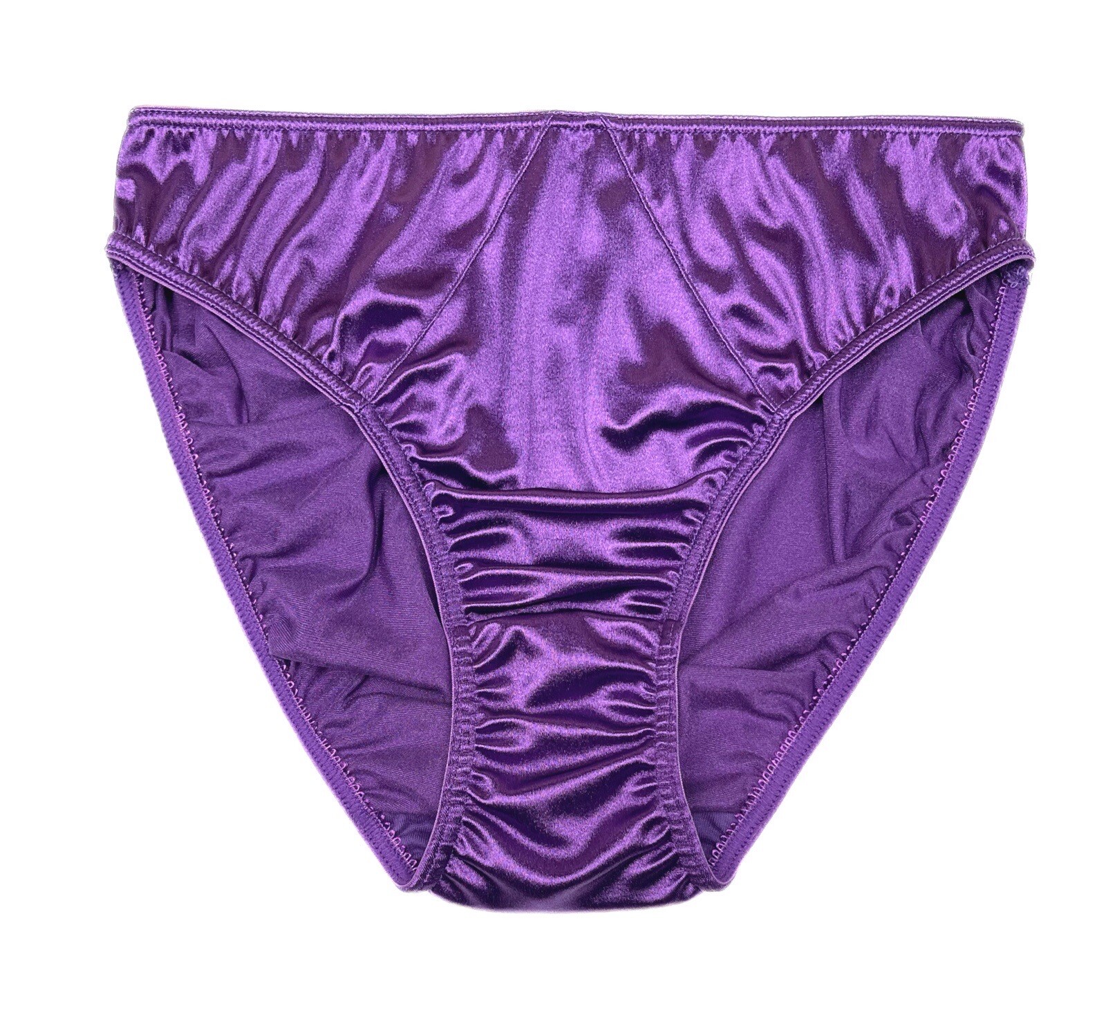 Hi-Cut Second Skin Satin Hipster Panty Purple M