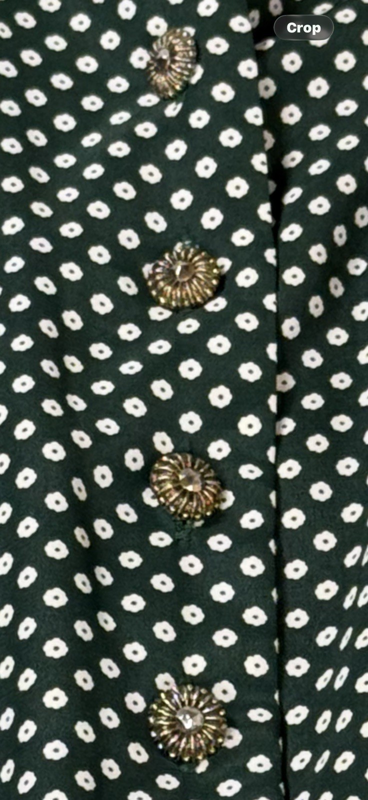 Vintage 80s Leslie Fay Hunter Green Polka Dot Midi Secretary Dress – Size 10 EUC