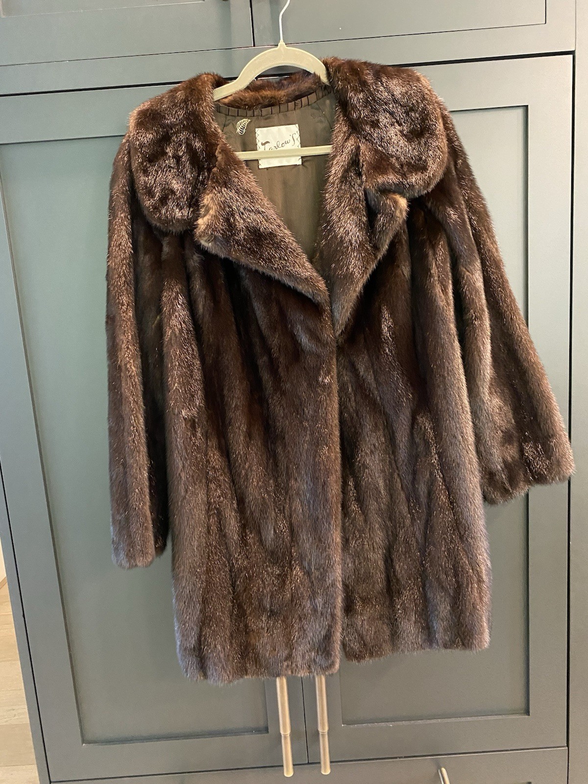 VTG TARLOWS SAN JOSE GENUINE BROWN MINK FUR Jacket