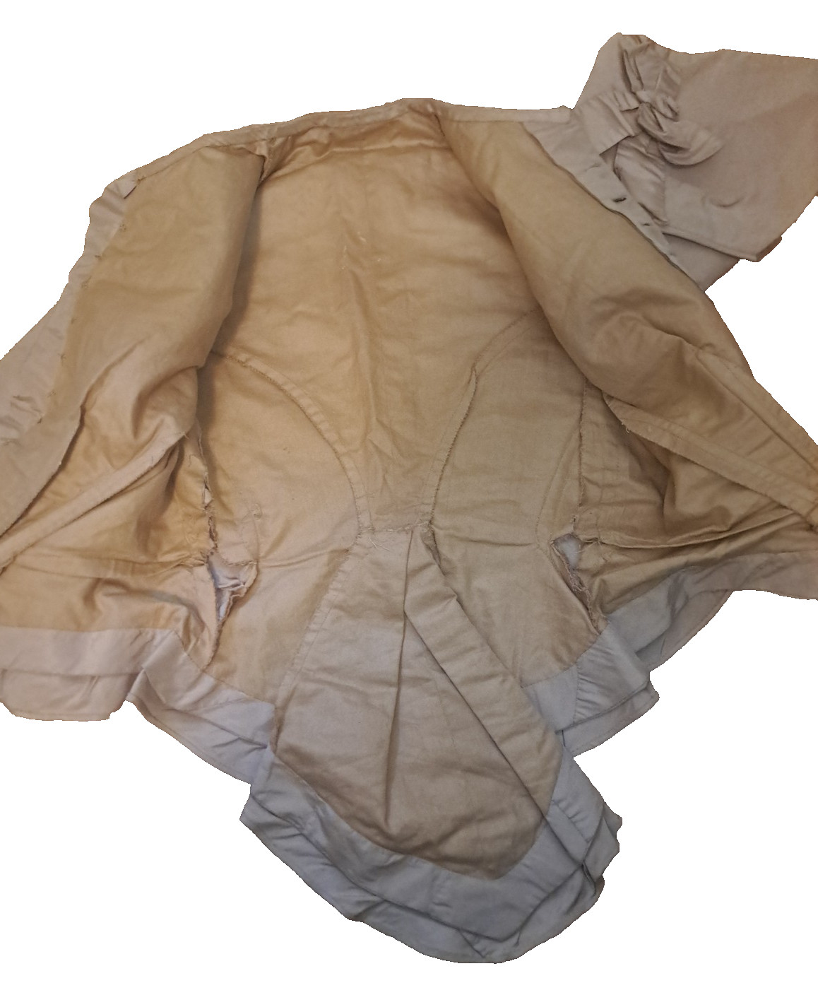 Antique Victorian Dress Bodice & Layered Skirt Taffeta Ruffled Bows Lace XS