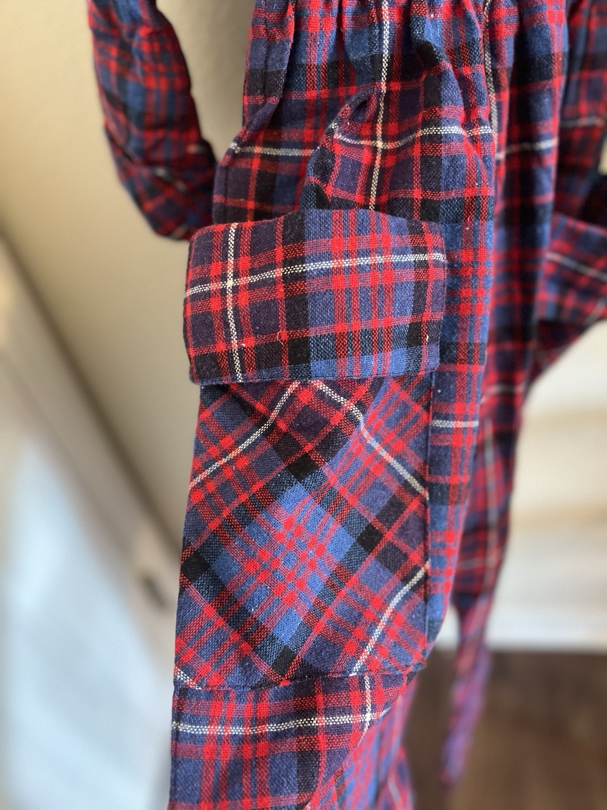 Vintage 1980s Mickaels Made in Paris France Tartan Plaid Mod Jumpsuit Sm/Med
