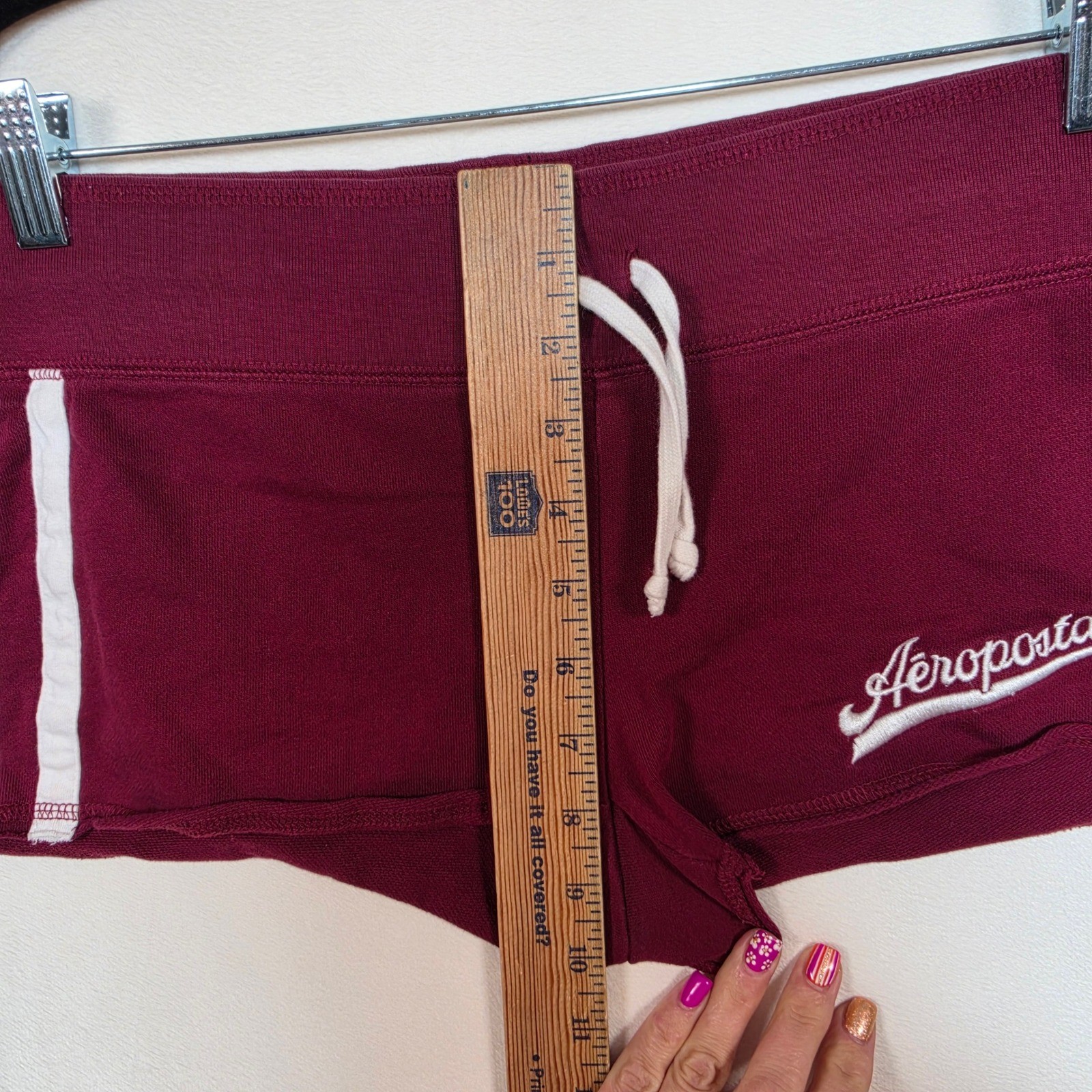 Vintage Y2K Aeropostale Micro Mini Shorts Womens S Maroon Athleisure Sporty