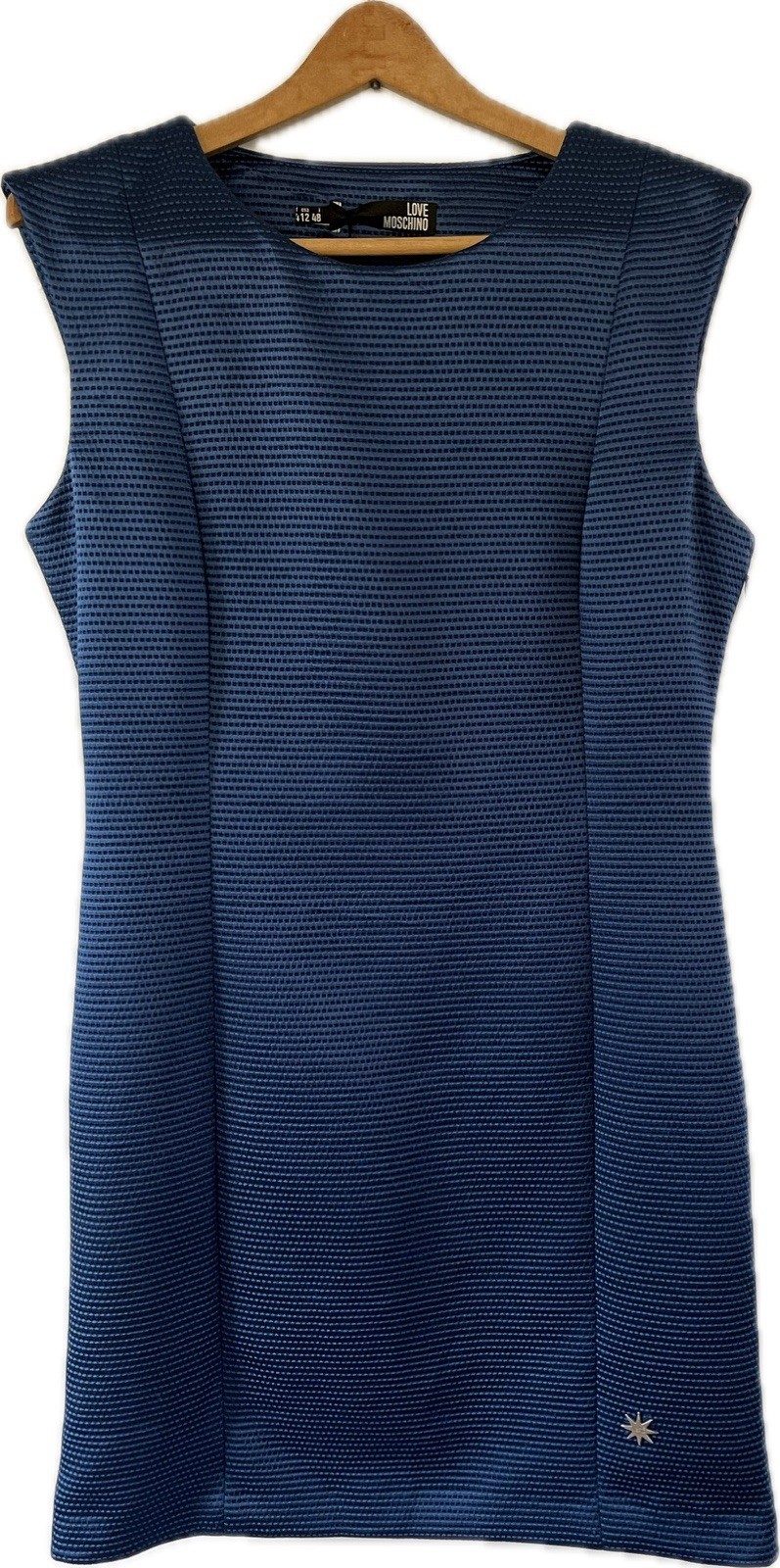 Moschino Vintage Love Blue Y2K Cocktail Dress NWT Sz 12