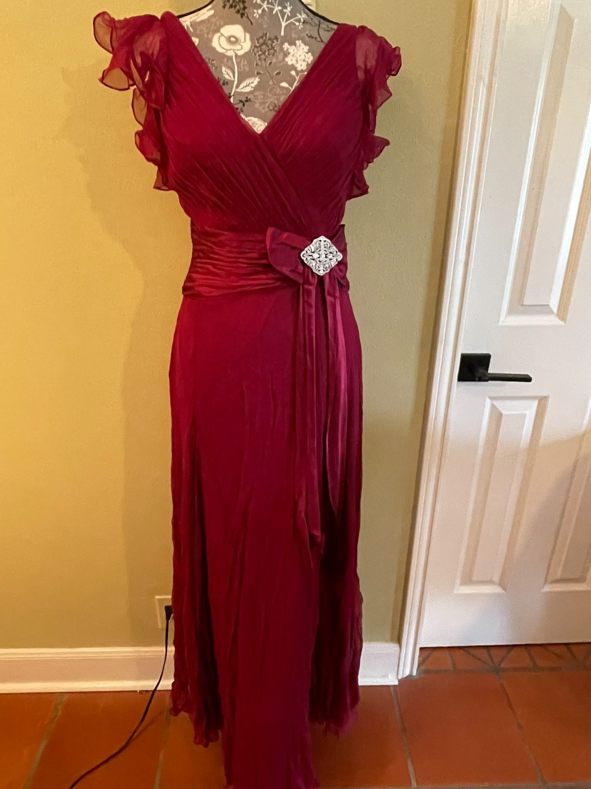 Vintage Jovani red sild dress