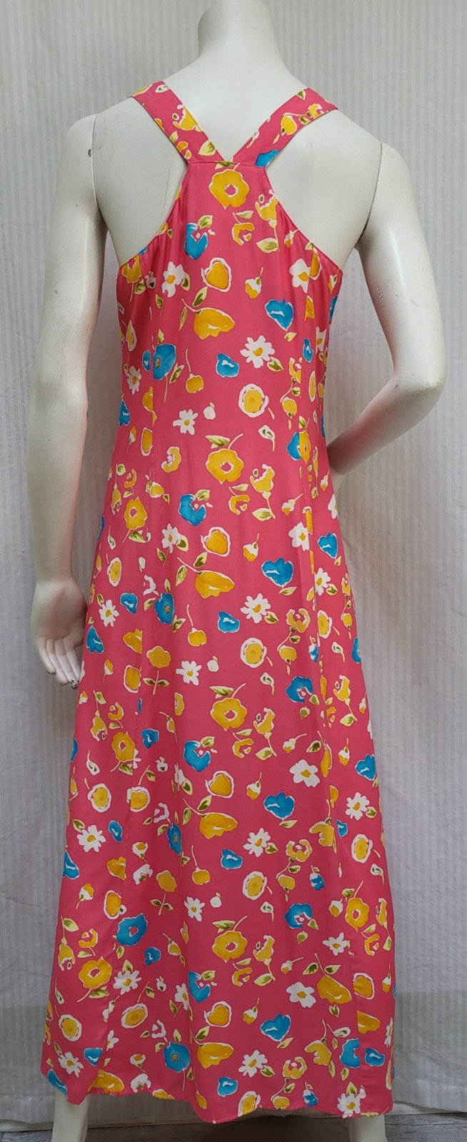 Vintage 80/90’s Carol Anderson Pink Floral Rayon Button Front DRESS – Size S/M