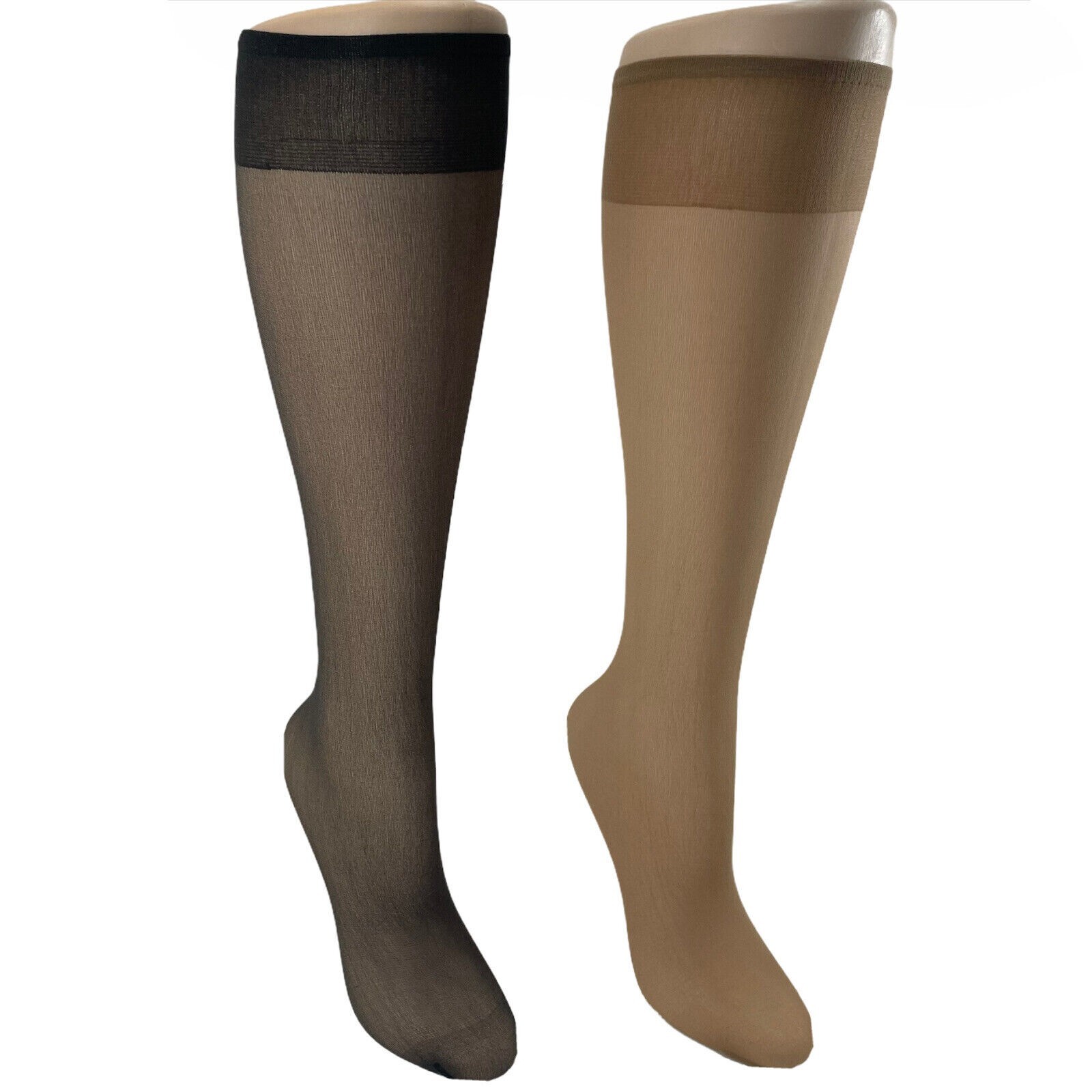 20 Pair Pack Assorted 8 Color Sheer Nylon Knee High Pantyhose Best Gift USA Made