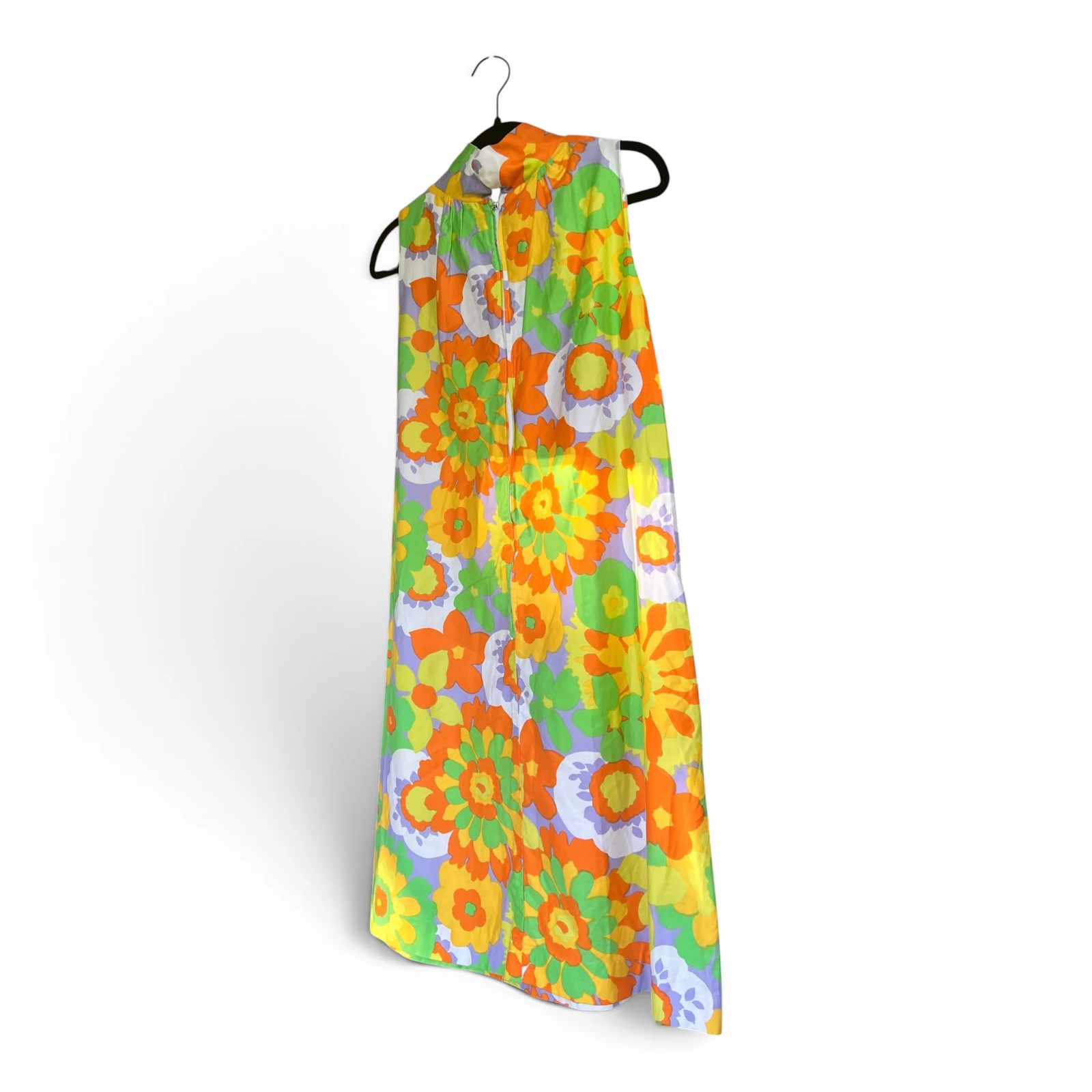 True Vintage 60s Bold Maximalist Floral Dress, Made in Japan, Mod Style, Size S