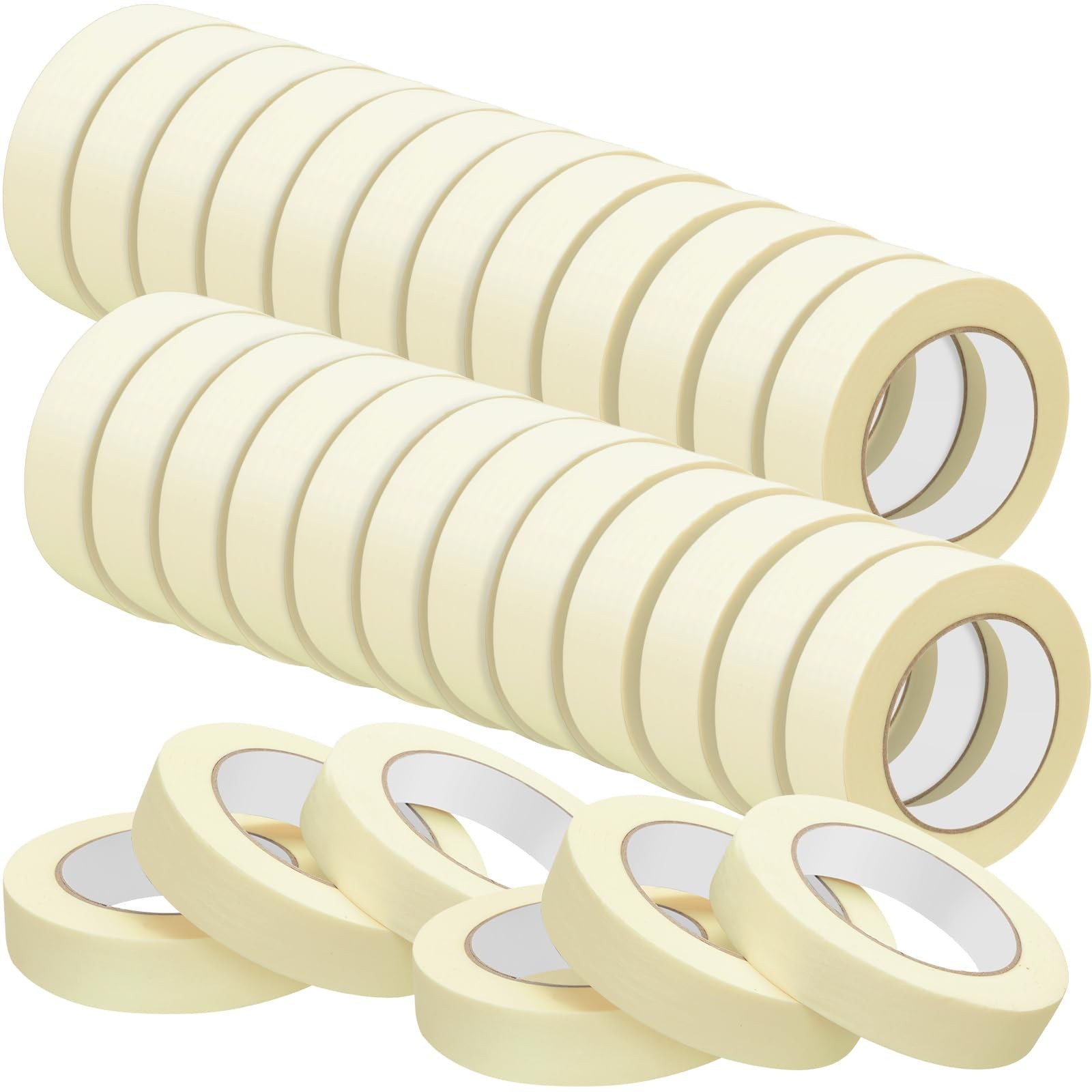 Fainne Masking Painting Tape 0.8″x 55 Yards, 45 Rolls Bulk, General Purpose