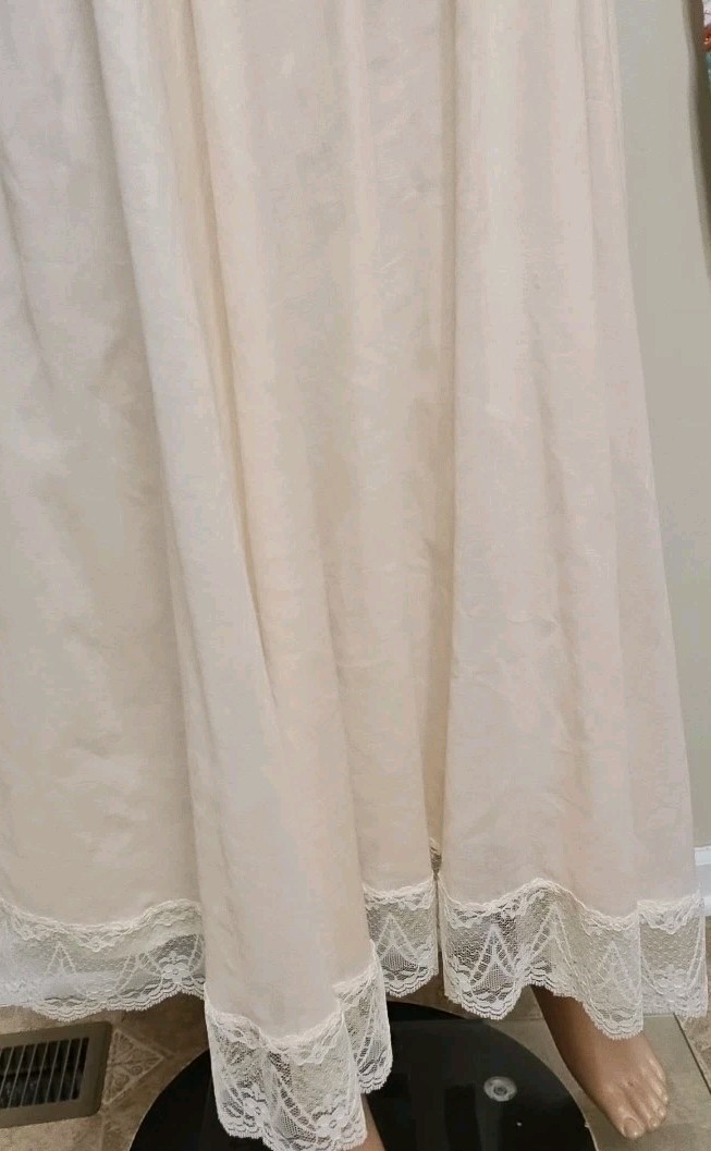 VTG 1980s Jessica McClintock Bridal Drop Waist Dress w/ Slip Size 6