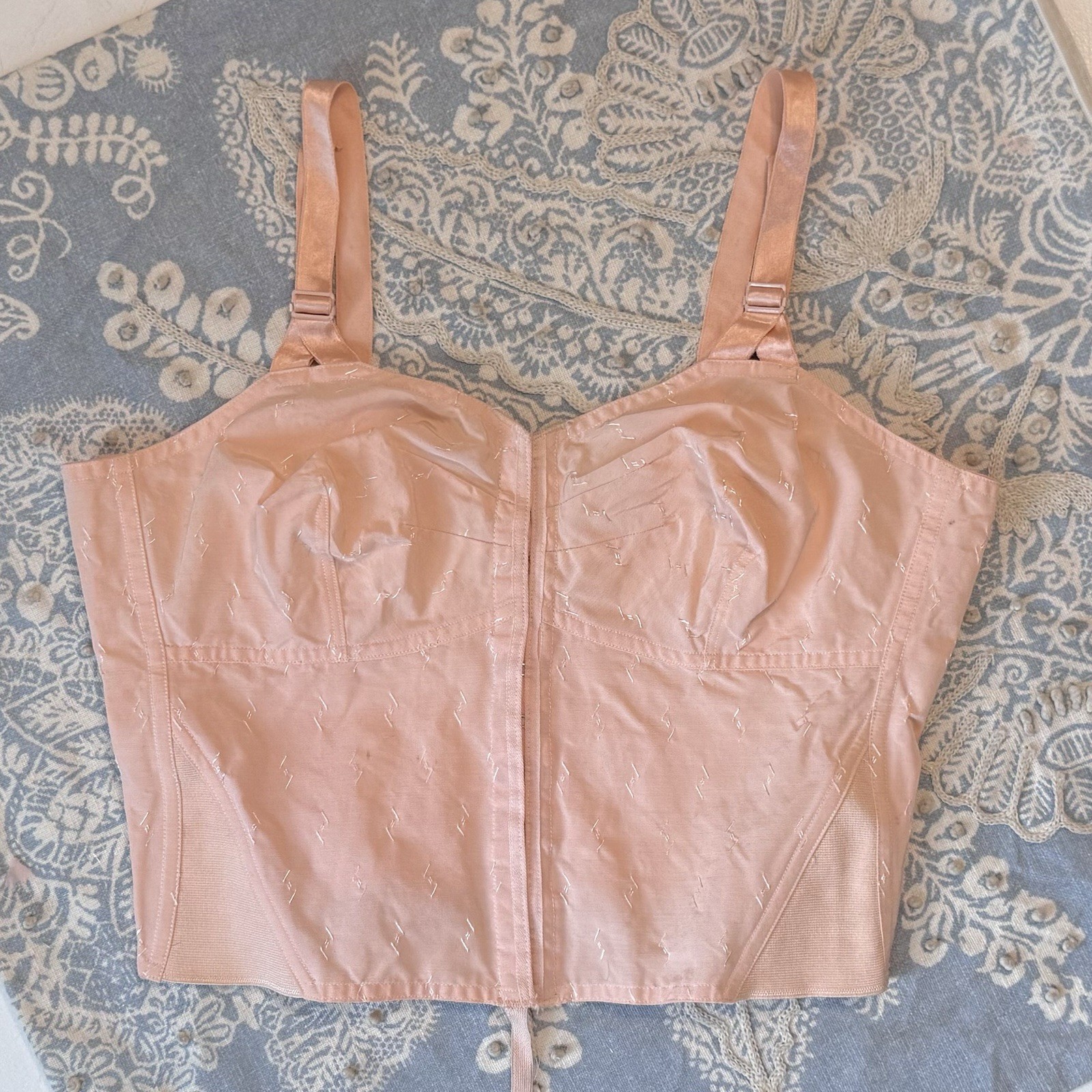 Antique Corset, 1930’s, Blush Pink, Spencer, Custom,