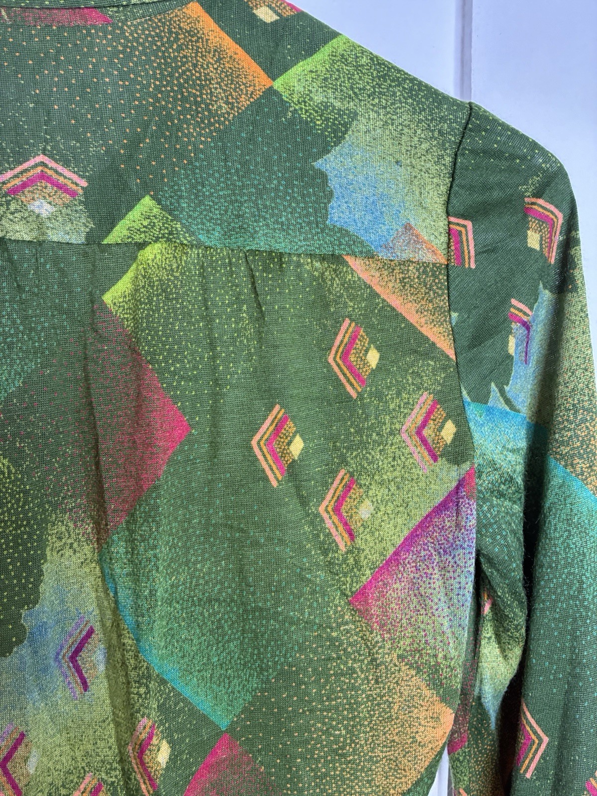 Vintage 1970’s Adrienne Lemaux Pullover Blouse Made In France US Women’s Size 8