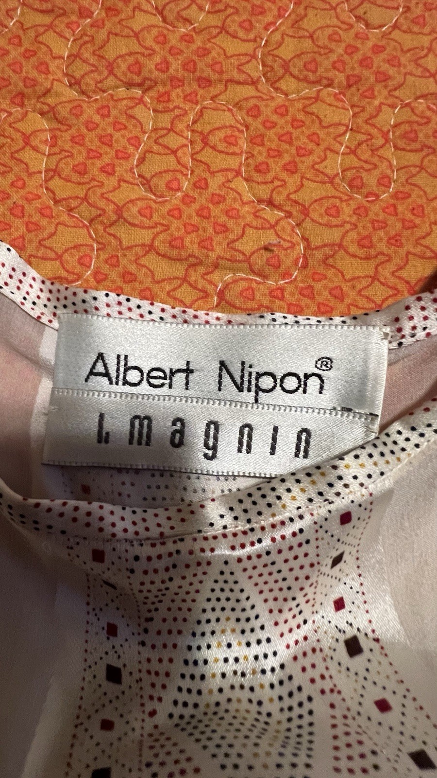 Vintage Albert Nipon I. Magnin Size 10 100% Silk Multicolor