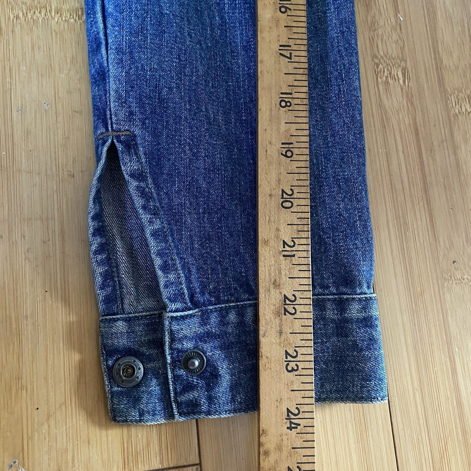 Express Bleus Belted Denim Jacket 100% Cotton Size S Y2K Utility Hong Kong VTG