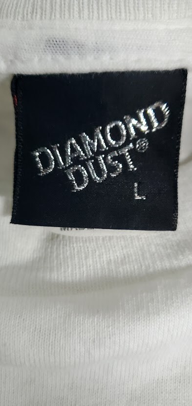 DIAMOND DUST Betty Boop Glitter Motorcycle Graphic Women T Shirt L White ’94 Rad