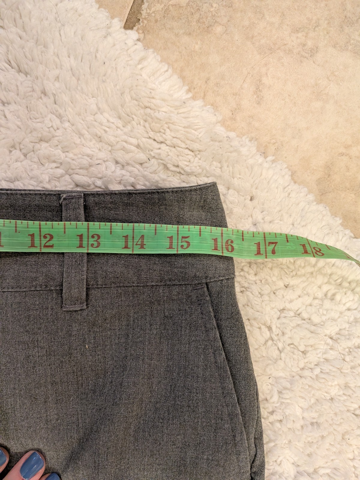 Vintage 2006, low rise gray slacks, Women 8. 32 in Waist. 9 in Rise. 30 inseam.