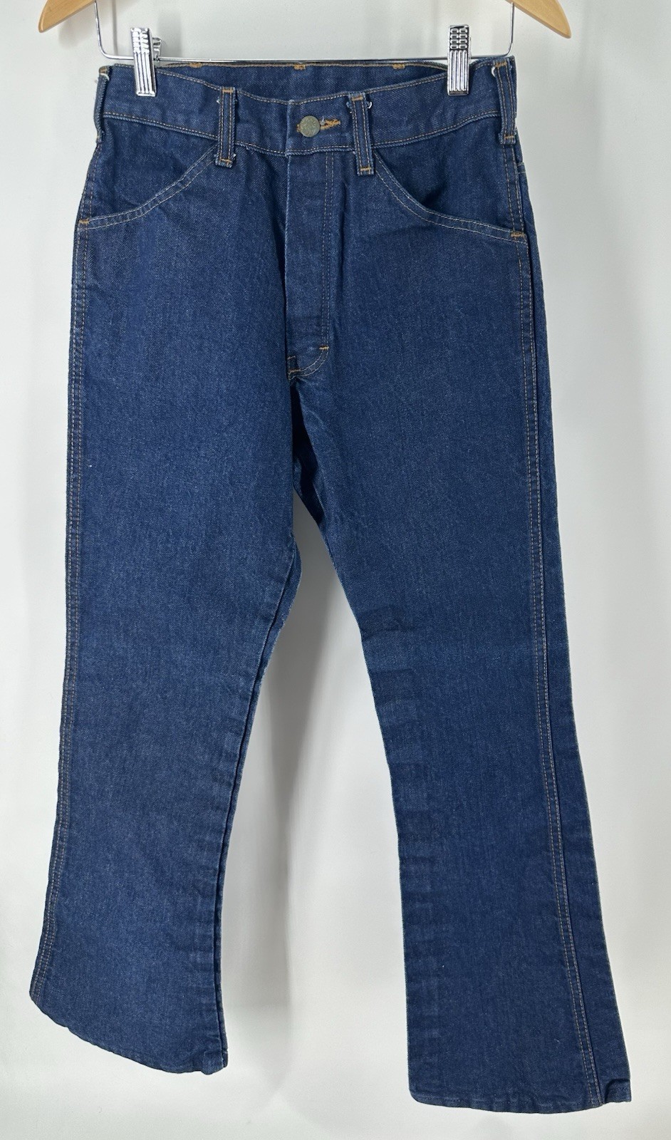 VTG Blue Jeans 28×30 High Rise Made In USA Napoleon Dynamite Bootcut CC06
