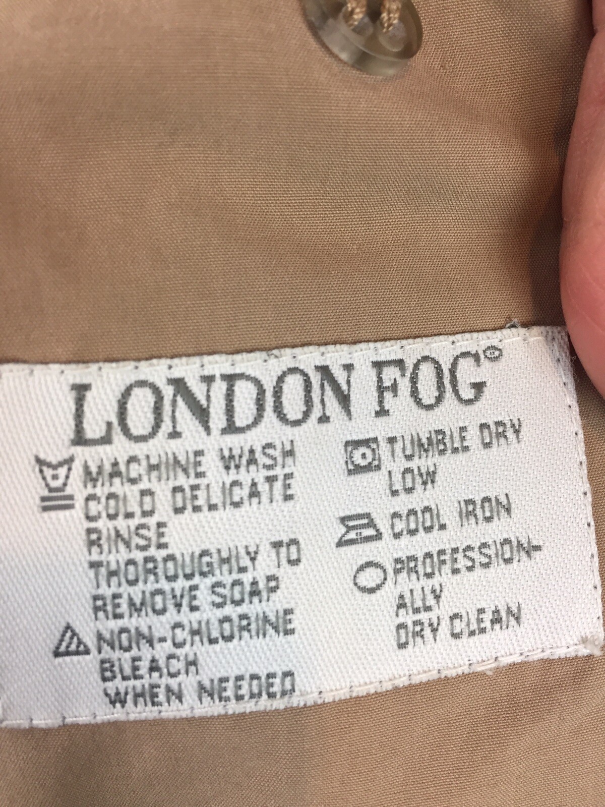 London Fog Trench Coat Womens Medium Beige Zip Out Lining Hood Classic Old Money