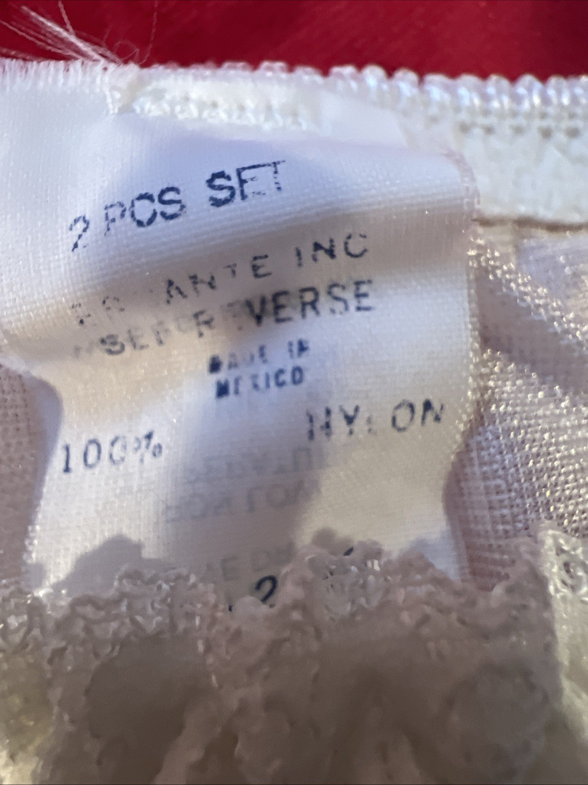Vtg Escante String Bikini Panties Medium Nylon Sissy White Mexico 1990’s Large