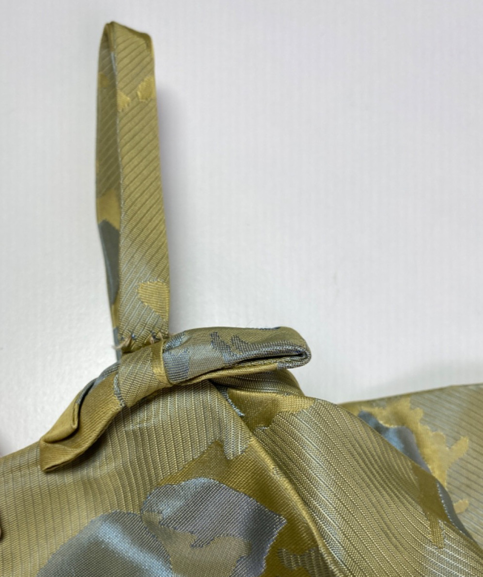 Vtg 1950’s Silk Brocade Floral Party Dress Size 7 Crinoline Retro Glam Classic