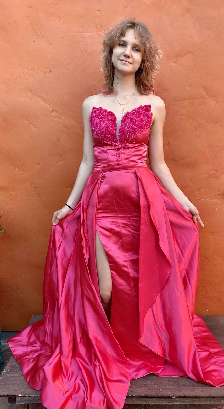 Vintage 1950s Style Evening Gown Dress Mermaid Train Bustle Formal Prom Party