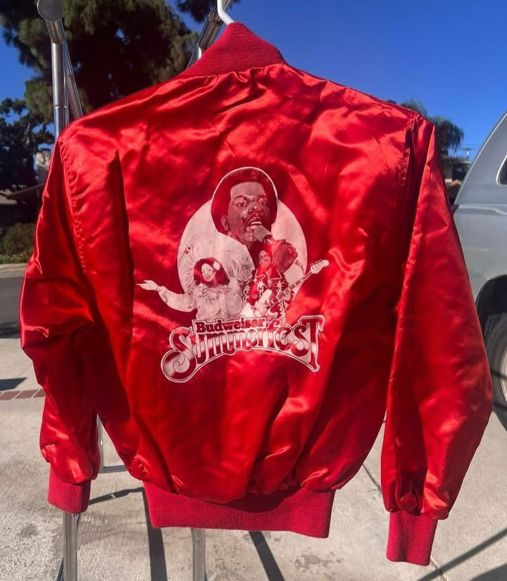 Vintage Satin Budweiser Summer Fest Concert Tour Jacket Rick James O’Jays 1980